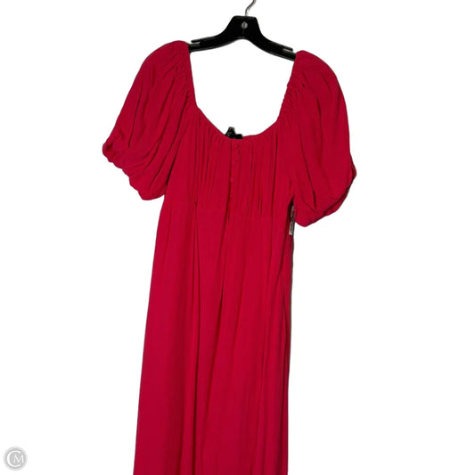 Dress Casual Midi By Forever 21 In Pink, Size: 2x