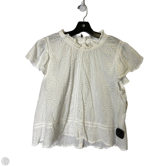 Top Short Sleeve By Clothes Mentor In White, Size: Xl