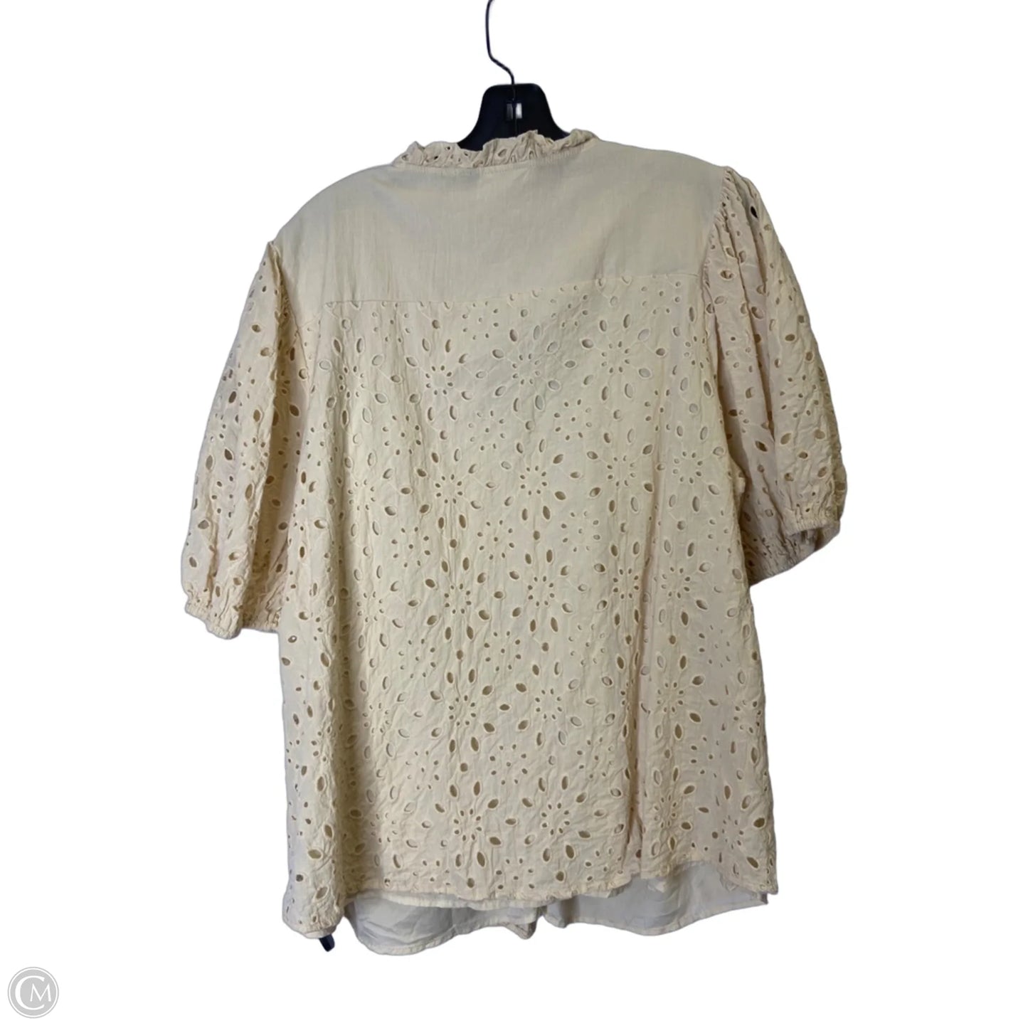 Top Short Sleeve By Btfbm In Cream, Size: Xxl