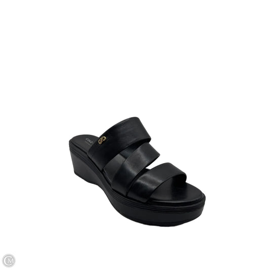 Sandals Heels Wedge By Cole-haan In Black, Size: 8