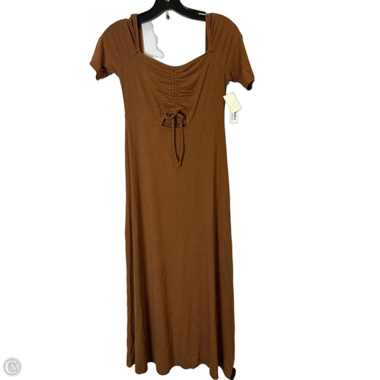 Dress Casual Midi By Old Navy In Brown, Size: Xs