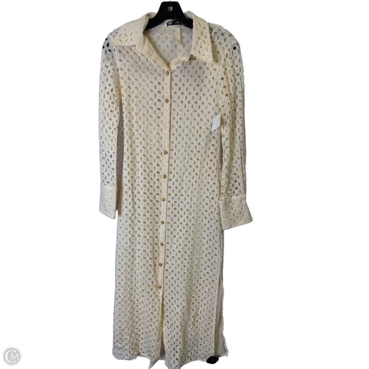 Dress Casual Midi By Zara In Cream, Size: Xs