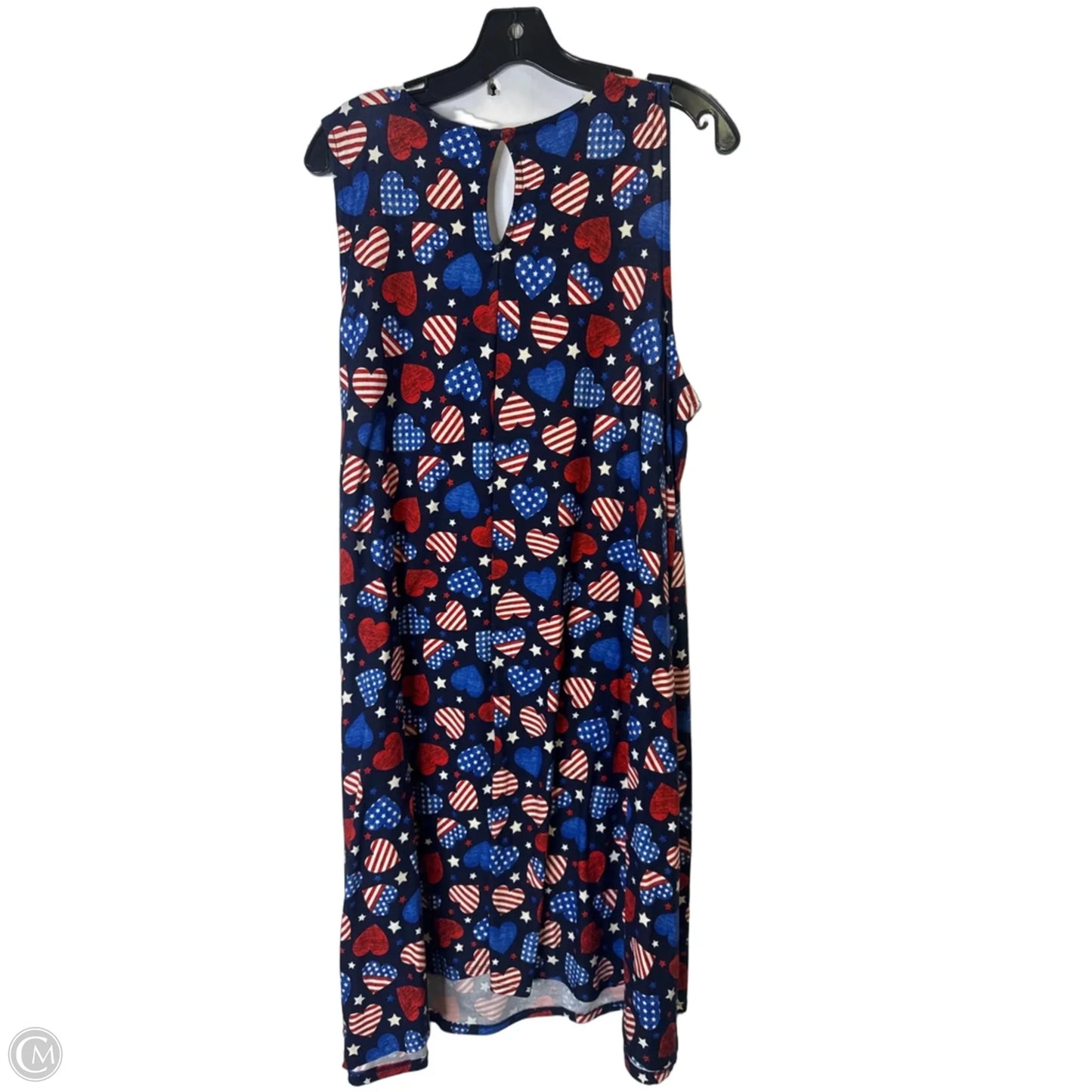 Dress Casual Short By Allison Brittney In Blue & Red & White, Size: Xl