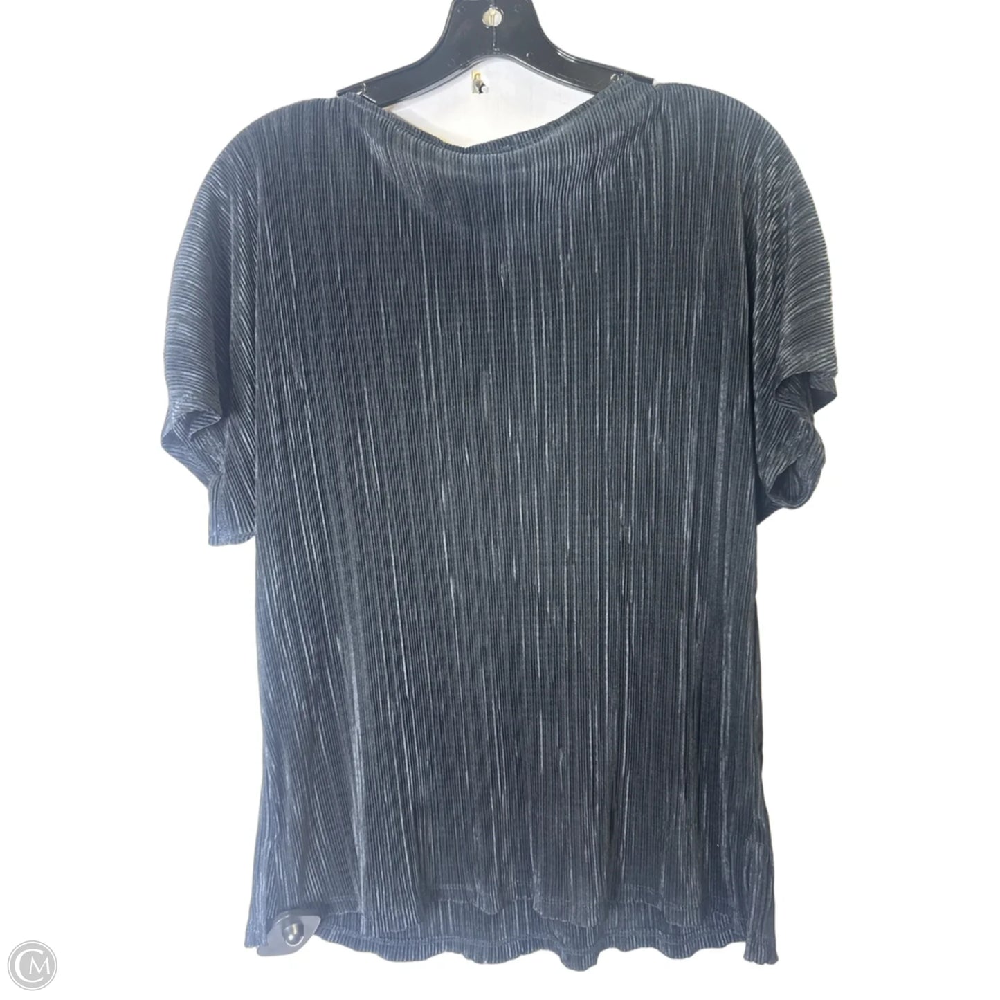 Blouse Short Sleeve By Anne Klein In Navy, Size: M
