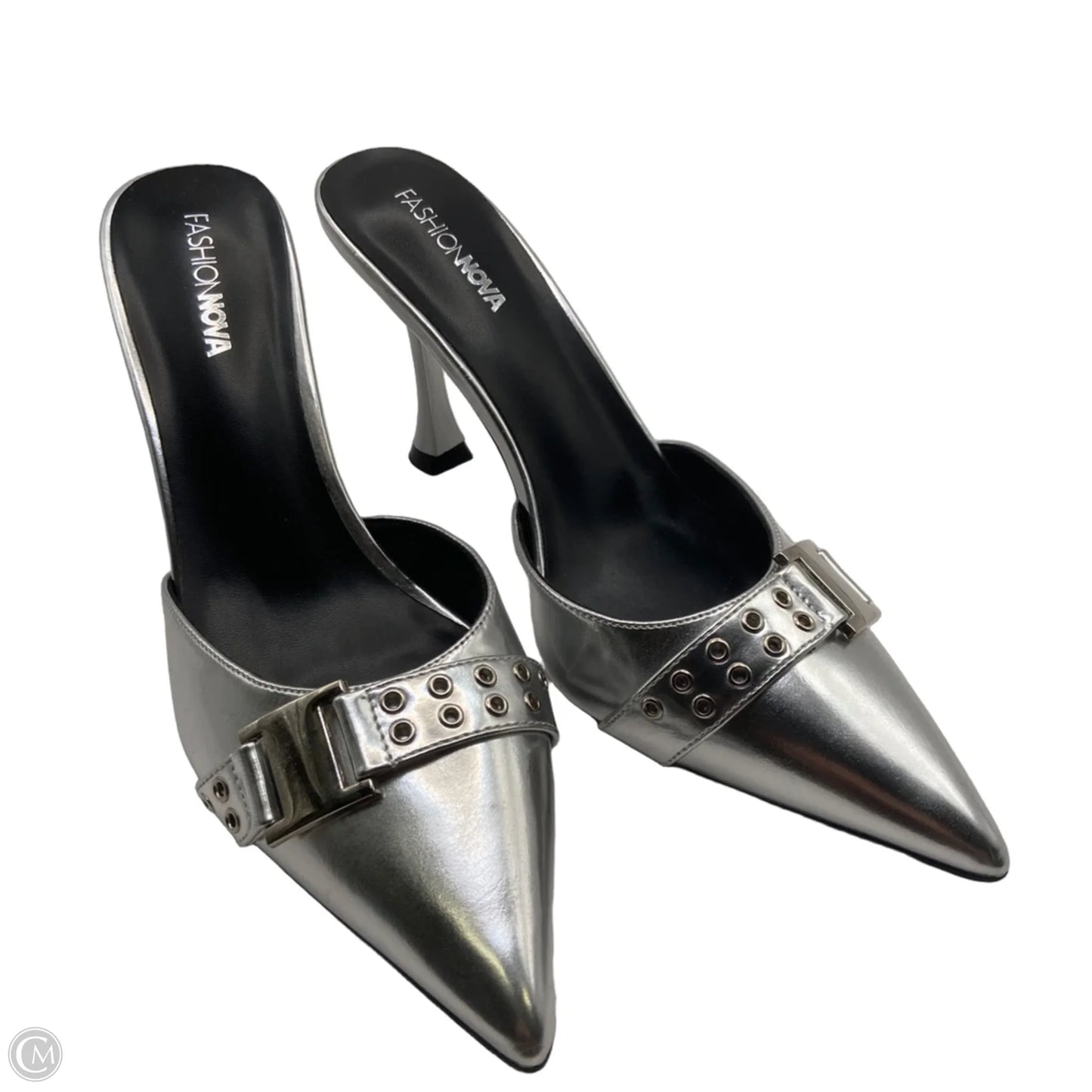 Shoes Heels Stiletto By Fashion Nova In Silver, Size: 9