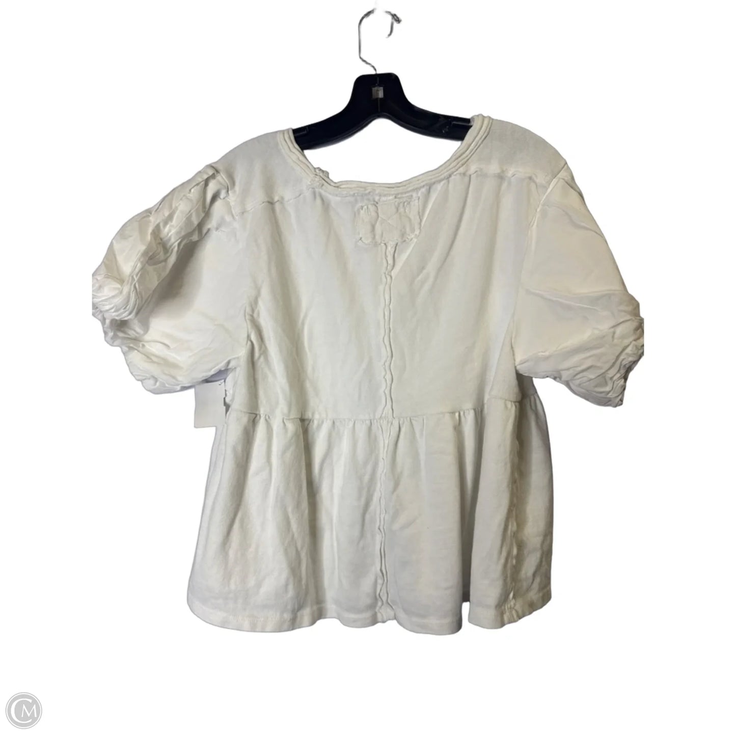 Top Short Sleeve By Cmc In Cream, Size: M