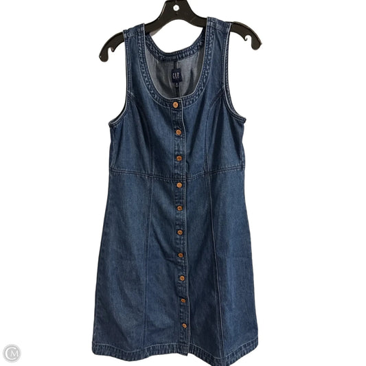 Dress Casual Midi By Gap In Blue Denim, Size: M