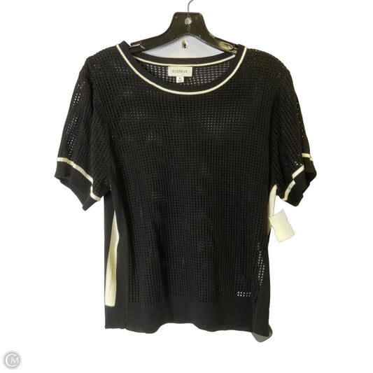 Top Short Sleeve By Evereve In Black, Size: M