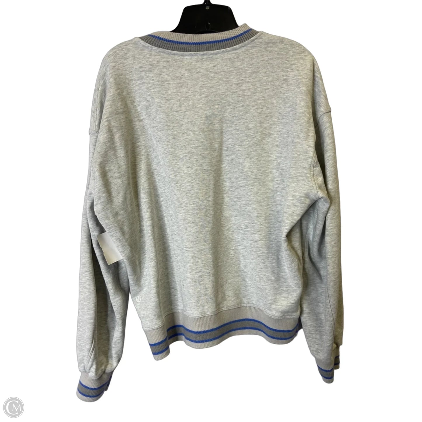 Athletic Sweatshirt Crewneck By Lululemon In Grey, Size: S