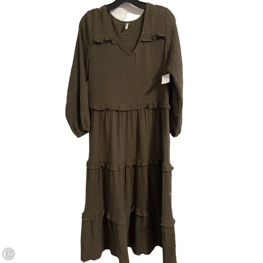 Dress Casual Midi By Clothes Mentor In Green, Size: Xs