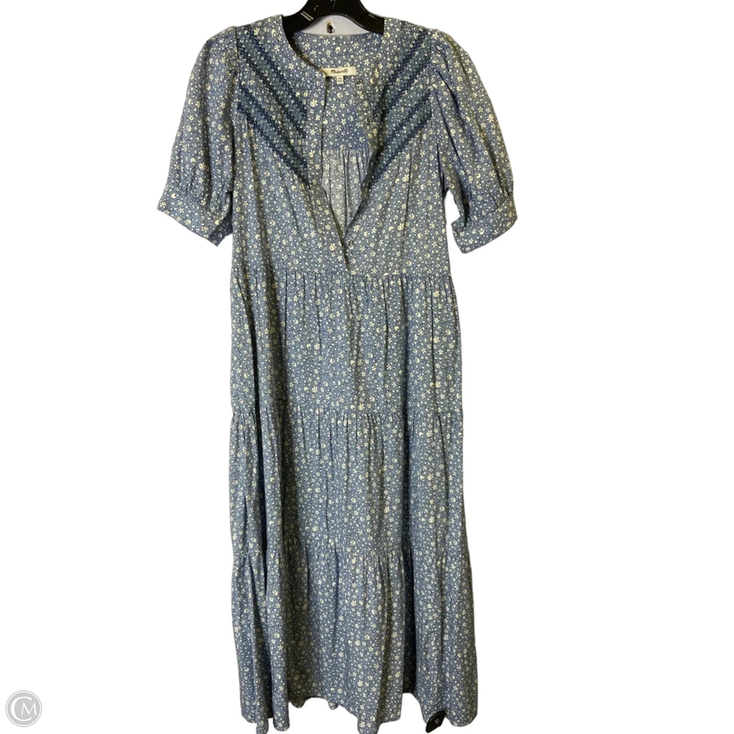 Dress Casual Midi By Madewell In Blue, Size: Xxs