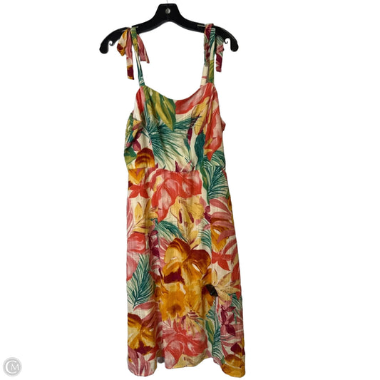 Dress Casual Midi By Luxology In Multi-colored, Size: L