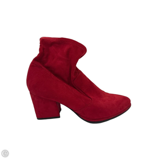 Boots Ankle Heels By Marc Fisher In Red, Size: 8