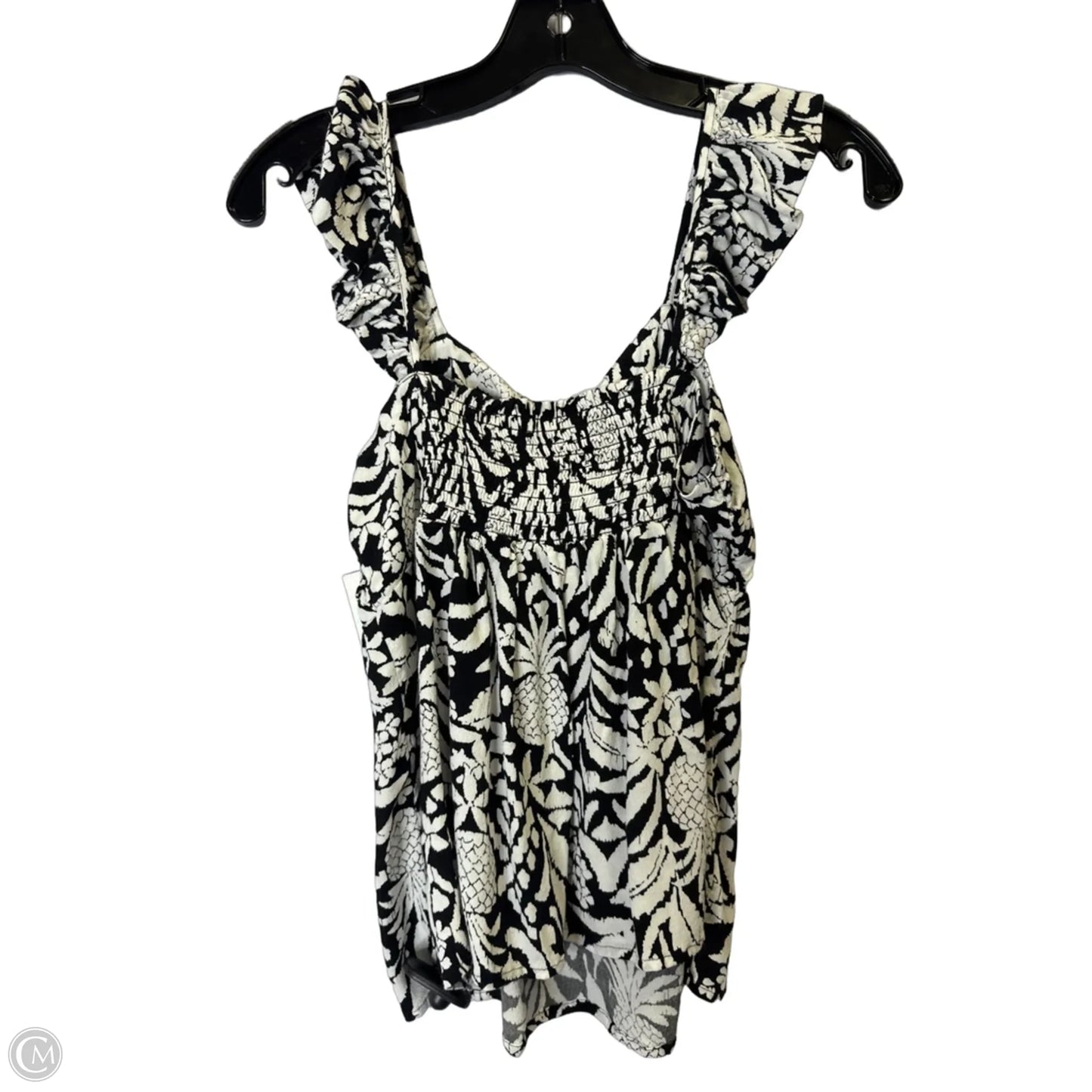 Top Sleeveless By Loft In Black & White, Size: Sp