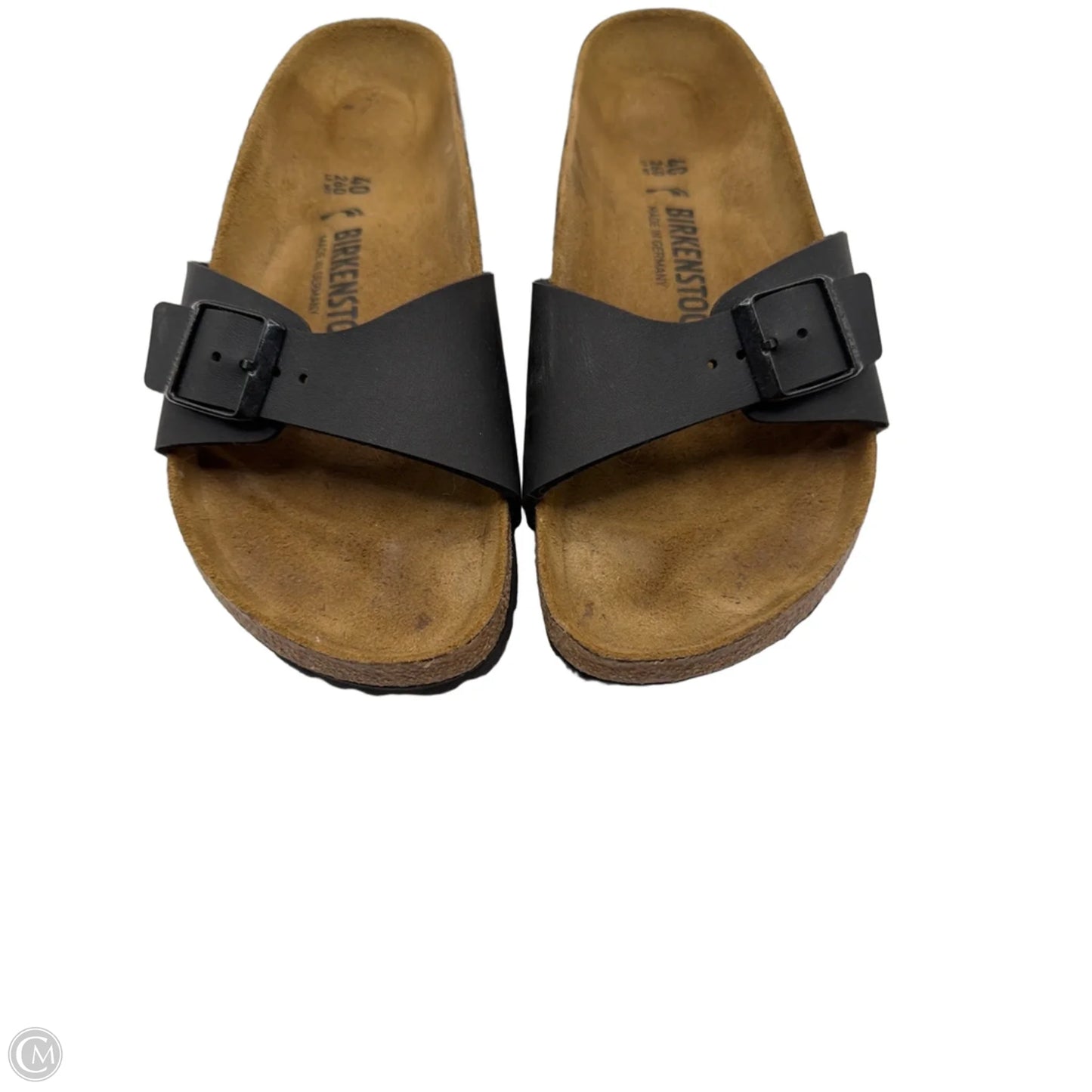 Sandals Flats By Birkenstock In Black, Size: 9