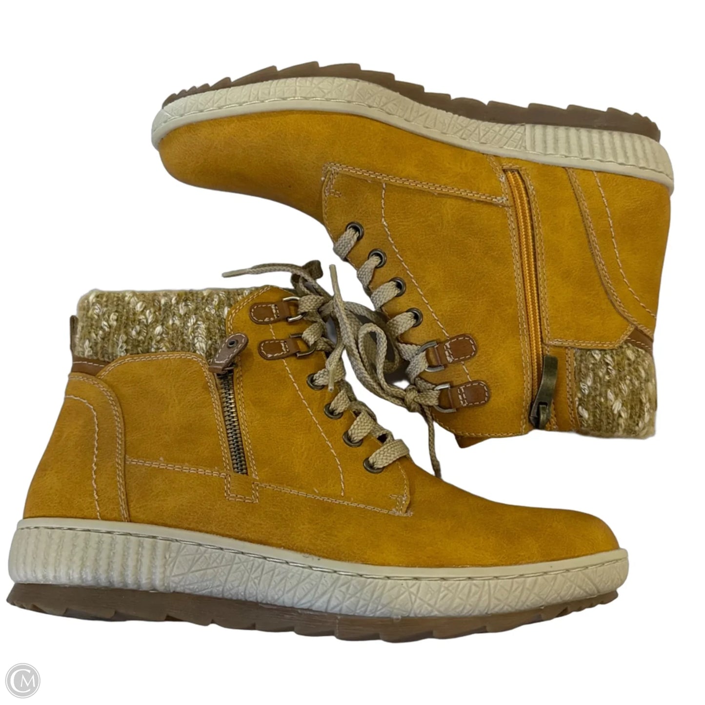 Boots Combat By Spring Step In Yellow, Size: 10