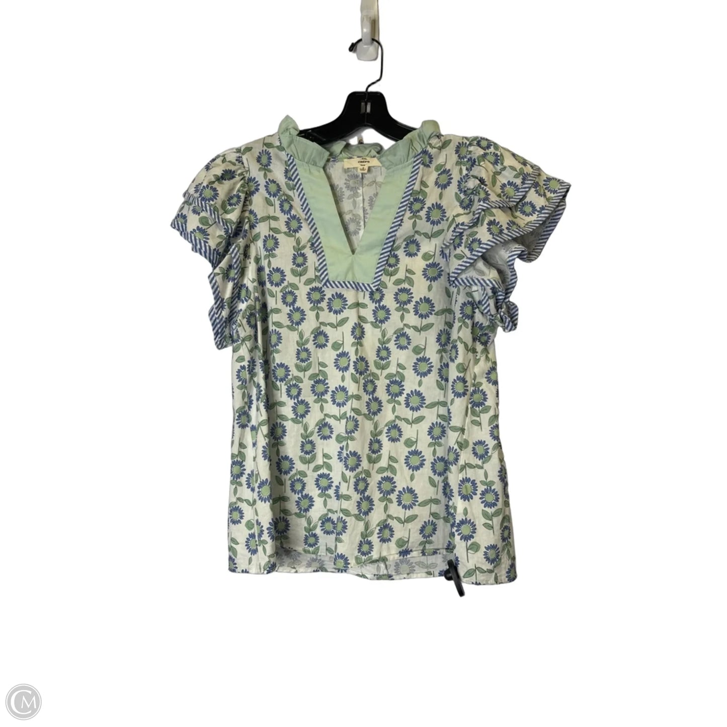Top Short Sleeve By Entro In Blue & Green, Size: S