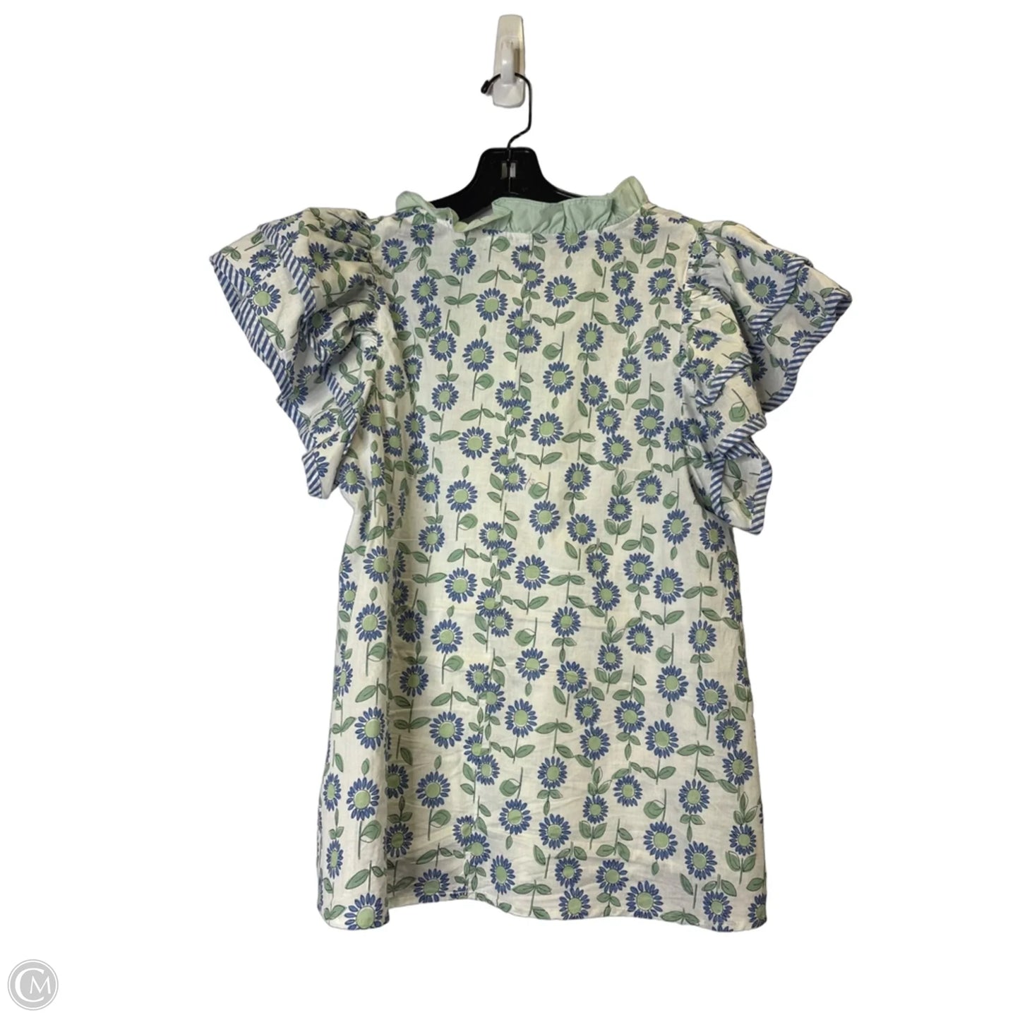 Top Short Sleeve By Entro In Blue & Green, Size: S
