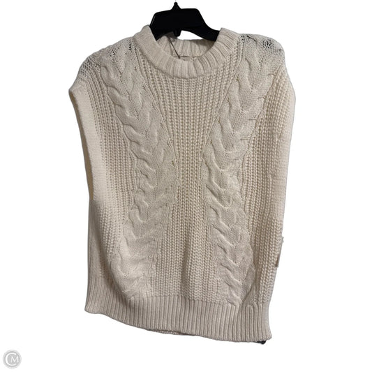 Vest Sweater By A New Day In Cream, Size: M