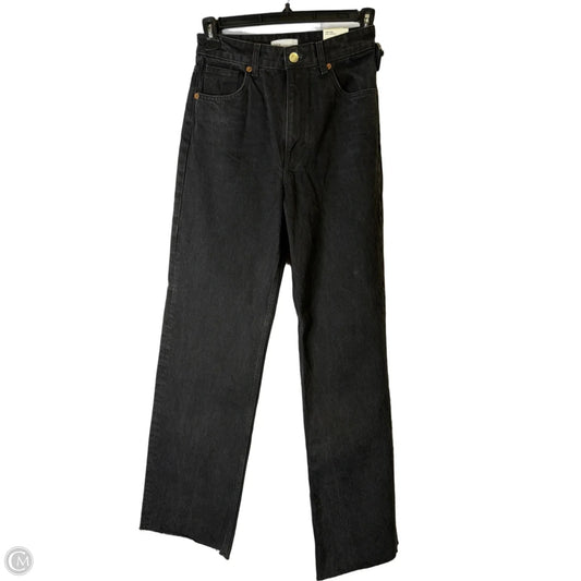 Jeans Straight By Zara In Black Denim, Size: 6