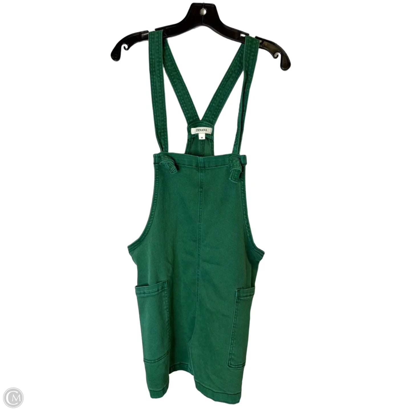 Shortalls By Zenana In Green, Size: M