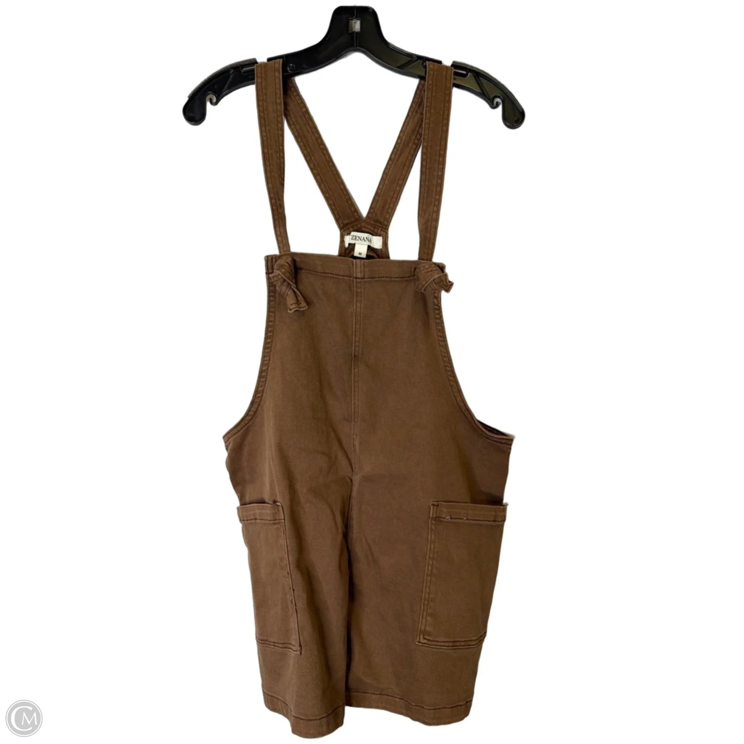 Shortalls By Zenana In Brown, Size: M