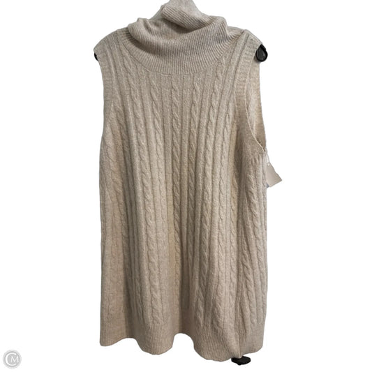 Vest Sweater By Be Cool In Cream, Size: M