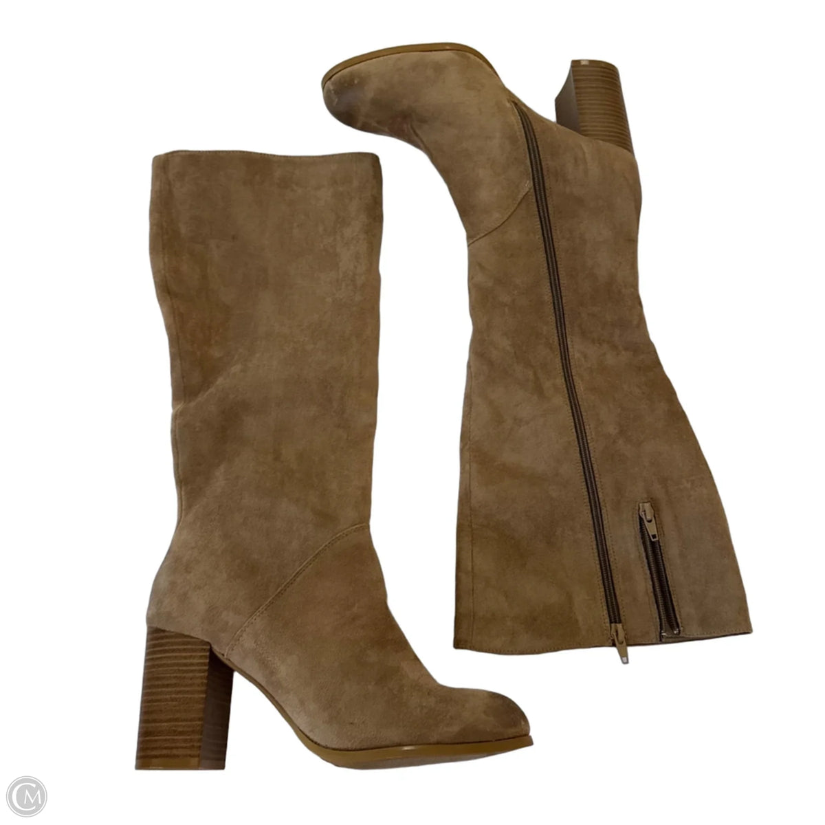Boots Knee Heels By Pierre Dumas In Tan, Size: 10
