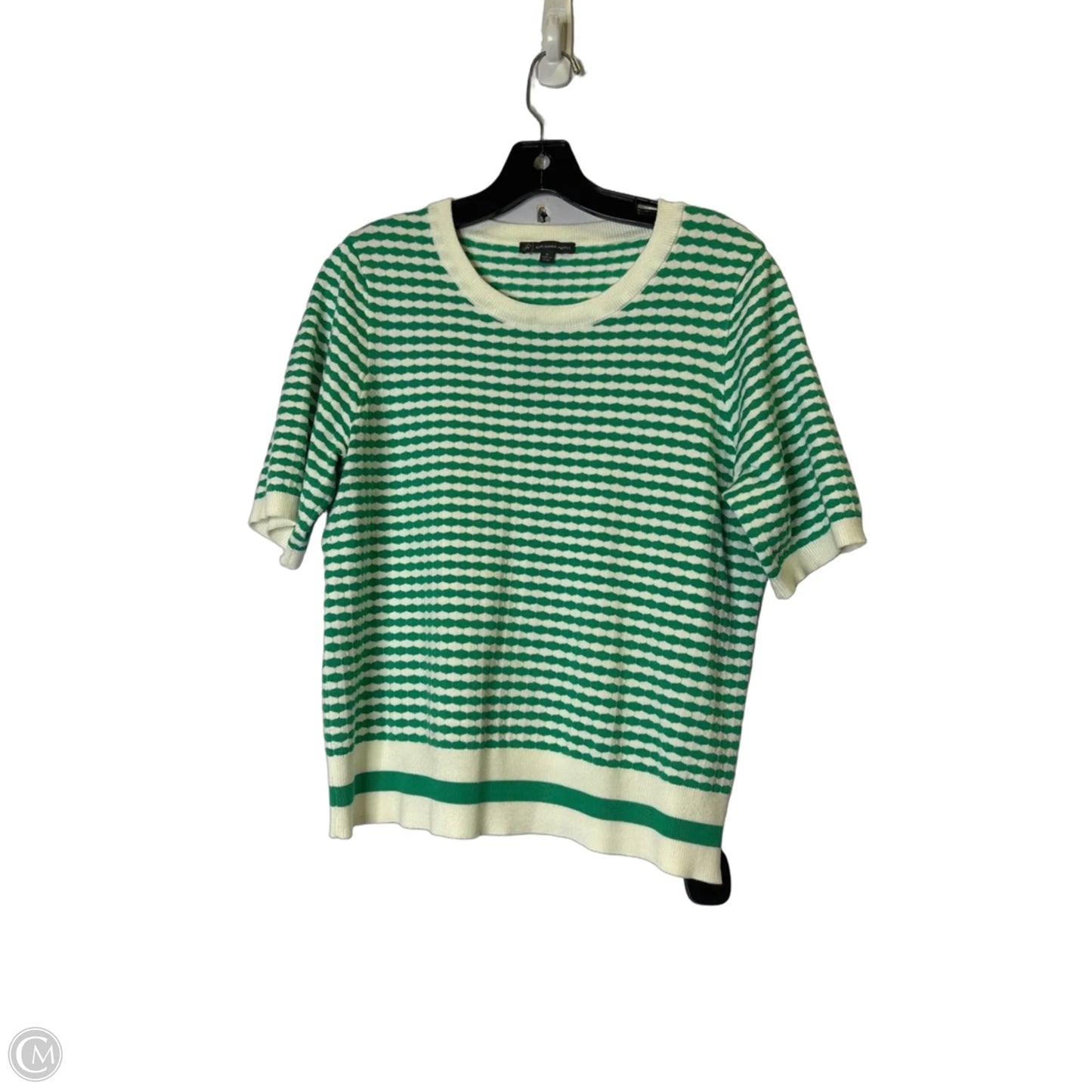 Top Short Sleeve By Adrianna Papell In Green, Size: M
