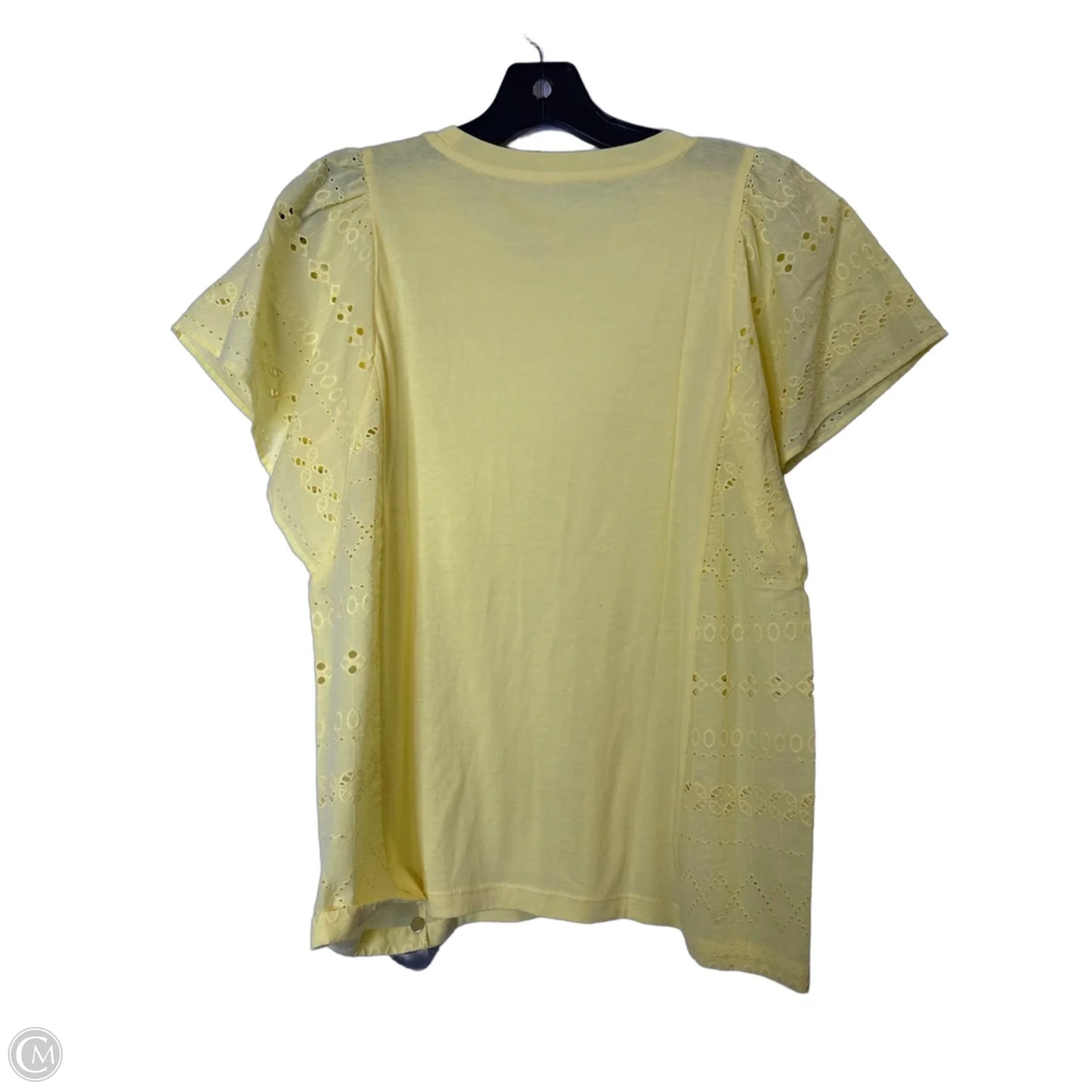 Top Short Sleeve By Loft In Yellow, Size: M