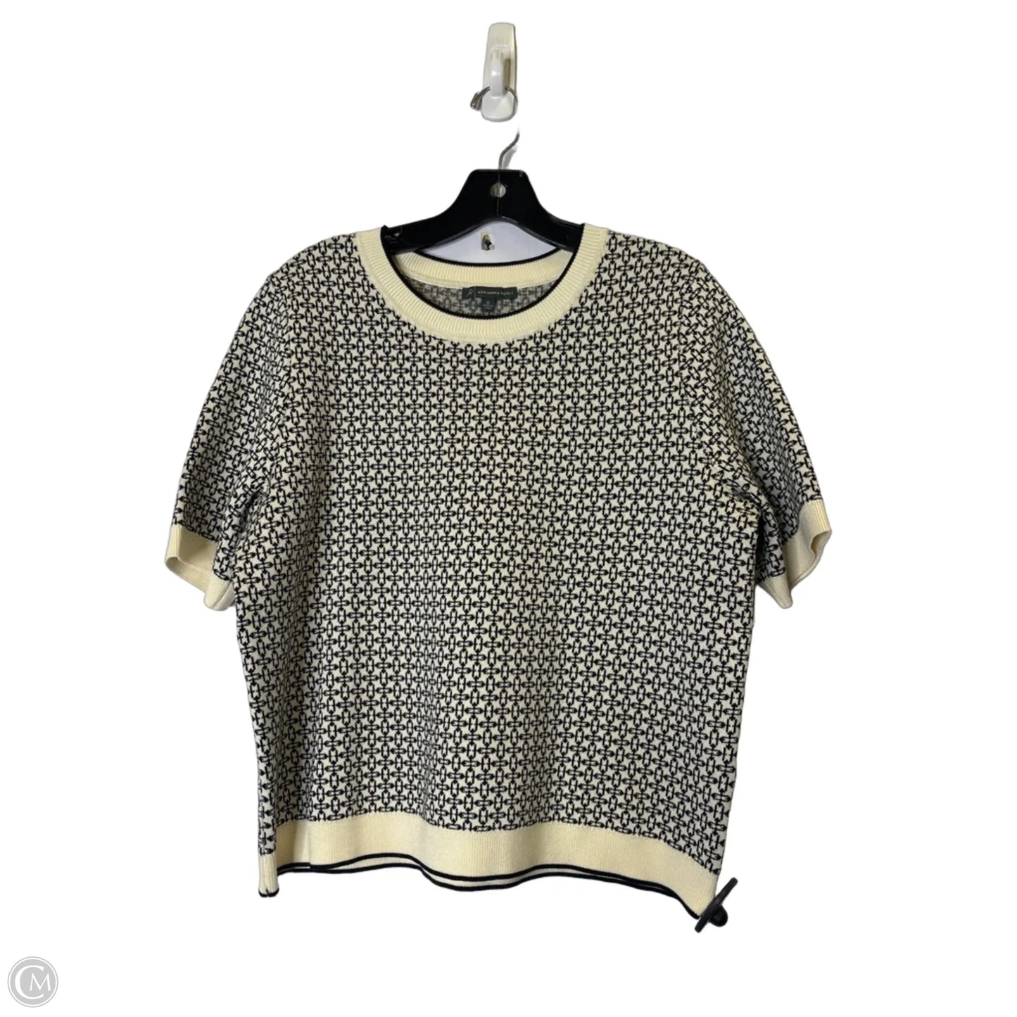 Sweater Short Sleeve By Adrianna Papell In Black, Size: M