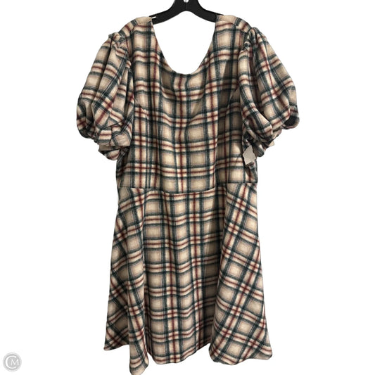 Dress Casual Midi By Cmb In Plaid Pattern, Size: 4x