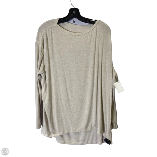 Athletic Top Long Sleeve Crewneck By Lululemon In Cream, Size: L