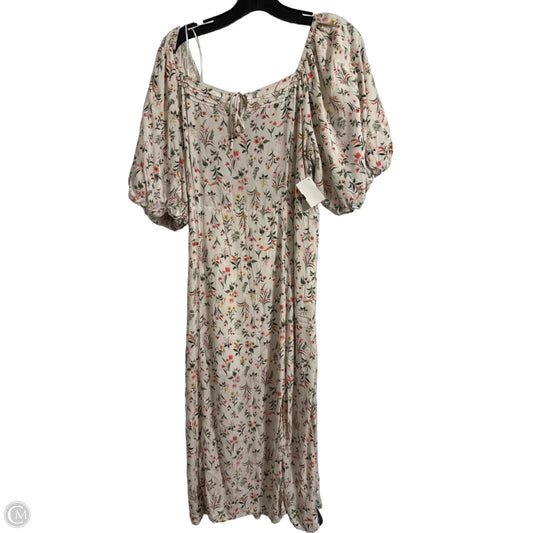 Dress Casual Midi By Old Navy In Floral Print, Size: L
