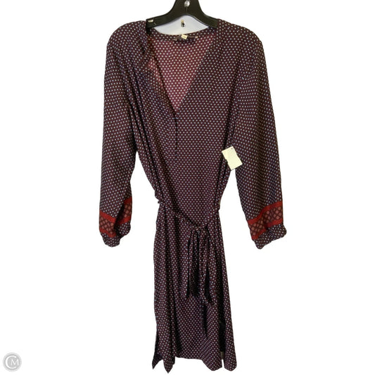 Dress Casual Midi By Loft In Purple, Size: L