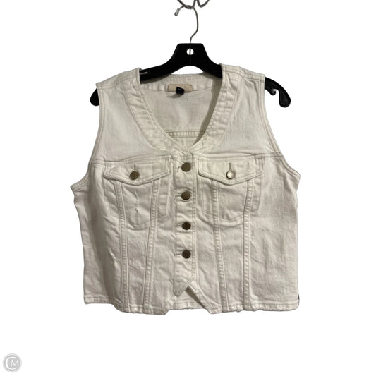 Vest Other By Universal Thread In White Denim, Size: M