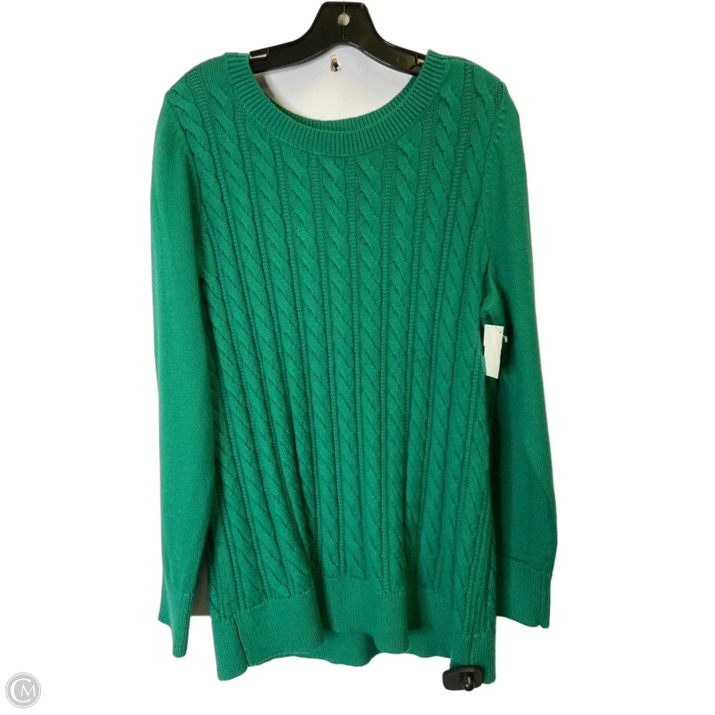 Sweater By Talbots In Green, Size: 1x