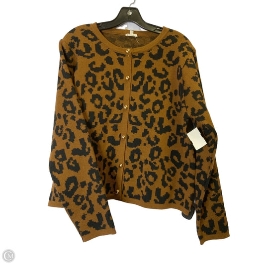 Sweater Cardigan By Jodifl In Animal Print, Size: L
