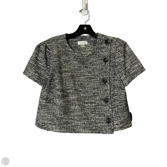 Top Short Sleeve By Calvin Klein In Grey, Size: 10p