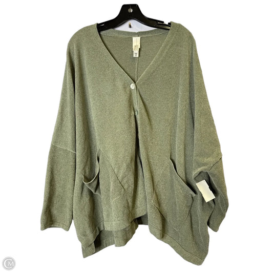 Sweater Cardigan By Clothes Mentor In Green, Size: 2x