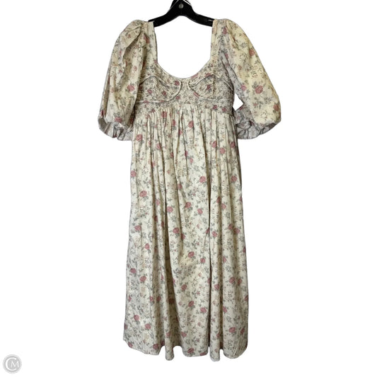 Dress Casual Maxi By Cmc In Cream, Size: M
