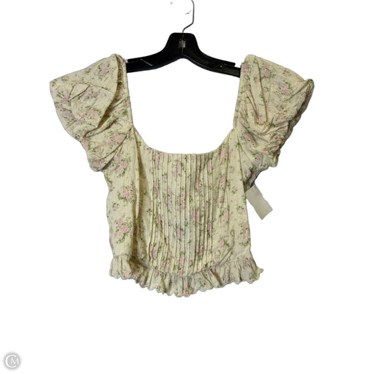 Top Short Sleeve By Altard State In Cream, Size: S