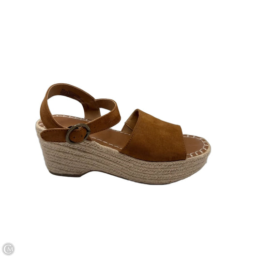 Sandals Heels Platform By Universal Thread In Brown, Size: 9.5
