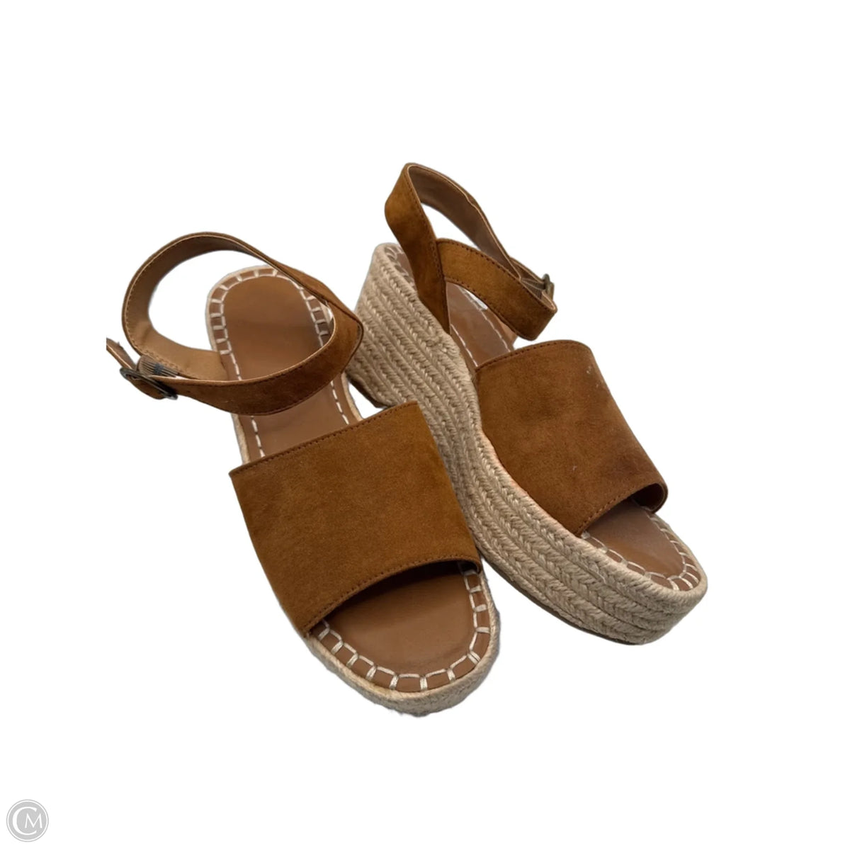 Sandals Heels Platform By Universal Thread In Brown, Size: 9.5