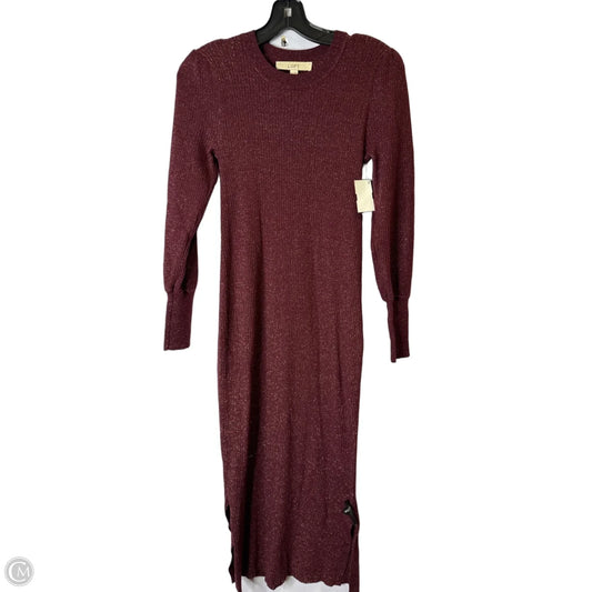 Dress Casual Midi By Loft In Red, Size: Xs