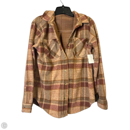 Jacket Shirt By Beachlunchlounge In Red, Size: S