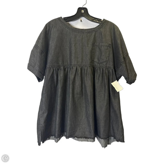 Top Short Sleeve By Andree By Unit In Grey, Size: S