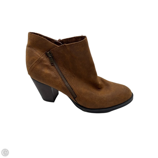 Boots Ankle Heels By Rampage In Brown, Size: 10