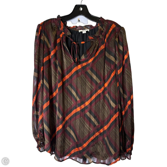 Blouse Long Sleeve By Bar Iii In Multi-colored, Size: 1x