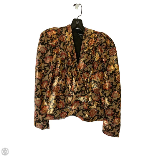 Blouse Long Sleeve By Express In Multi-colored, Size: S